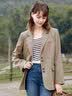 百图betu女装春季新款西装气质小西服外套学院风通勤西服2401T37 卡其色 S 实拍图