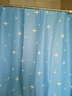 韩娜（Hanna）浴帘干湿分离套装隔断帘卫生间洗澡帘免打孔浴室门帘保暖防水防霉 蓝星星（超强防水-防霉不透） 单帘120宽*180高+挂环（不含杆） 实拍图