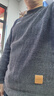 吉普（JEEP）毛衣男秋冬季加绒加厚保暖针织衫男士圆领衣服男装 深灰加绒 XL  实拍图