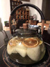 CAMBRASS高档玻璃煮茶水壶烧泡茶玻璃专用电陶炉茶水花茶办公室小型煮茶器 【灰半月】提梁玻璃壶 实拍图