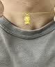 中国黄金（CHINA GOLD）足金元宝龙吊坠男女款萌龙黄金项链生肖本命龙年新年生日礼物 元宝龙吊坠【赠银镀金链】约2.2g 实拍图