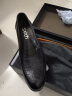 沙驰（SATCHI）男鞋 时尚鸵鸟纹男士皮鞋套脚商务休闲鞋 402242195Z 黑色 40 晒单实拍图