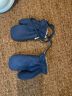 儿童手套男冬季婴儿女加绒保暖挂绳宝宝防吃手神器麂皮绒CT001 藏青色 晒单实拍图