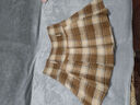 妙奕嘉短裙秋冬季半身裙女百褶裙裙子格子新款毛呢冬裙a字半裙新款2025 复古格子毛呢卡其短裙 M 【建议95-110斤】 实拍图