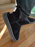 京策雪地靴男皮毛一体春季保暖面包大棉鞋情侣加绒加厚防滑东北老北京 100灰色绒面 41 实拍图