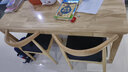 正木枫 【顺丰速发】实木双人书桌简约工作台家用电脑桌写字桌学习桌子 原木色【双人桌】+牛角椅*2 160*60*75cm 实拍图