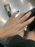 中国黄金（CHINA GOLD）S925银素圈戒指男女款情侣一对哑光对戒指环情人节生日礼物送女友 素圈情侣戒指+代写贺卡 实拍图