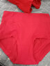 曼妮芬女抗菌内裆短裤高腰包臀低角裤女生大码底裤 040 红色 XL (170) 实拍图