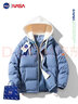 NASALIKE官方棉服男冬季保暖假两件连帽棉衣羽面包绒服男士防寒外套棉袄子 蓝色 5XL （建议180-195斤） 实拍图