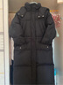 森马（Semir）90绒羽绒服女长款显瘦可拆卸连帽保暖外套冬季黑色三防防寒服 【至臻黑巧】黑色（灰鸭绒）90001 灰鸭绒 L 实拍图