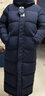 黑冰女款700蓬鹅绒带帽加长羽绒服 防风保暖羽绒大衣 FAF8569 黑色 M 实拍图