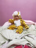 冬天婴儿连体衣熊猫儿童卡通动物造型睡衣服宝宝外出0-1岁秋冬装 卡其色 H3002老虎 (高73-80cm(12-17月)) 晒单实拍图