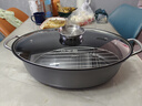 炊大皇蒸鱼锅椭圆形蒸锅特大号烤鱼盘蒸鱼锅一层蒸锅燃气专用蒸鱼神器 多功能蒸鱼锅 39cm 实拍图