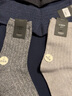 鹿人袜子男棉秋冬季休闲舒适透气中厚款32S精梳棉高筒男袜5双装7125 7125-组合1-五双装 均码(25-27cm) 实拍图