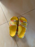 巴布豆儿童拖鞋男女童婴幼儿宝宝凉拖中大童居家室内浴室洗澡防滑一字拖 黄色211 31 内长19.5cm 适合脚长18.5-19cm 实拍图