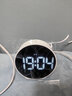 三每学生闹钟时尚圆形电池款儿童床头钟工作日模式LED数字闹钟M16 白色 实拍图