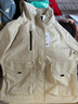 唐狮（TonLion）2024女连帽撞色拉链工装一手长外套 希腊白/二批 L  实拍图