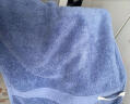 洁丽雅（Grace）5A级抗菌毛巾纯棉吸水绣花素色柔软洁面巾擦脸巾单条装 兰色 实拍图