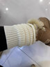 宝娜斯袜套女堆堆袜春秋季厚款保暖小腿袜子女雪地靴袜套长筒护膝jk腿套 【米白】 2双 直筒款：针织小腿袜套（40cm） 实拍图