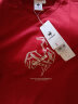 乐卡克（Le coq sportif）法国公鸡短袖t恤男圆领休闲纯棉舒适 红色 XL 晒单实拍图