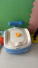 世纪宝贝（babyhood）儿童马桶坐便器 宝宝马桶辅助器多功能马桶圈 三合一分体式座便器 PU软垫 洛克青 (赠刷子） 实拍图