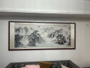 佳得雅新中式客厅装饰画沙发背景墙壁画国画山水画靠山图办公室字画挂画 锦绣山河 98*238cm宣纸+胡桃色实木框 实拍图