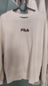 FILA 斐乐官方男装情侣款卫衣秋冬男女同款休闲卫衣加绒保暖上衣 奶盐白-IV（加绒） 160/84A/XS 实拍图