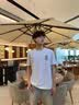 名创优品（MINISO）纯棉t恤男夏季2026新款衣服青少年亲肤透气休闲宽松大码潮流短袖 白色(生机胸标) L 175 (名创优品 品控严格) 实拍图