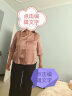 俞兆林（YUZHAOLIN）妈妈七分袖上衣新款洋气中老年人套装女夏装气质春秋雪纺衫两件套 紫色-两件套(+黑色阔腿裤) 5XL(建议151-170斤 ) 晒单实拍图