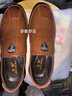 【真牛皮+上线】戈耐休闲皮鞋男士乐福鞋一脚蹬懒人鞋低帮平底鞋防滑春夏透气中年老年人爸爸鞋百搭潮流男鞋 茶色【真皮+手工上线】软底软面 四季款 39码(245MM) 实拍图