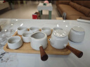 苏氏陶瓷（SUSHI CERAMICS）草木灰釉功夫茶具套装实木手柄双侧把茶壶竹面陶瓷储水茶托礼盒装 晒单实拍图