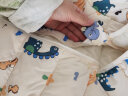 婧麒（JOYNCLEON）儿童棉服男女童装宝宝秋冬季婴儿衣服棉服加厚外出棉袄加绒外套 白色恐龙 80cm 实拍图