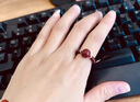 腾涵朱砂戒指女款转运珠貔貅戒指女石榴石戒指女四叶草 回纹珠款 实拍图