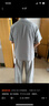 恒源祥中老年冰丝短袖男夏季爸爸套装夏装爷爷衣服夏天老人男士 浅灰色【3073短袖套装】 父亲节衣服套装 XL 41建议125-145斤 父亲节衣服套装 实拍图