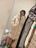 巴拉巴拉童装儿童羽绒服男童外套女童宝宝年冬装大绒被亲子装时尚长款加厚 香草白A版-白鸭绒-清洁度1000 175 实拍图