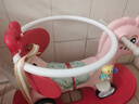 幼贝臣儿童木马摇摇马玩具婴儿大号摇马宝宝健身户外两用木马多功能摇马 新可爱马波尔多红靠背+推杆+护栏 实拍图