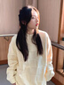 風采兔 2024秋冬棋盘格毛衣女宽松慵懒风bf日系复古针织衫软糯加厚外套 杏色 均码 实拍图
