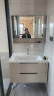 顾家家居（KUKA）浴室柜陶瓷一体盆卫浴洗脸手盆柜组合卫生间洗漱台奶油风G-06217 90智能|奶油风|美妆镜中灯 实拍图