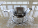 逸居客（YIJUKE）304不锈钢茶漏过滤网茶叶茶漏斗套装茶漏架茶具配件泡茶器滤茶 实拍图