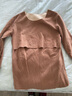 婧麒孕妇保暖内衣上衣秋衣秋裤套装月子服加绒秋冬产后哺乳睡衣女 肤色秋衣 L 实拍图