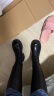 百思图冬商场新款英伦加绒骑士靴不过膝厚底女长筒靴MDC21DG3 黑色 37 实拍图