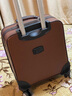 摩尔伽（MOERGA）商务行李箱男士小型登机箱轻便拉杆箱密码箱旅行箱皮箱子18英寸 棕色 18英寸 横款正方形登机箱 实拍图