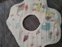 北极绒口水巾婴儿围嘴纯棉宝宝口水兜全棉8层纱布360可旋转新生儿童用品 花瓣4条装 【搭配花色】 实拍图