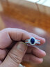 GEM STONE KING蓝宝石戒指女925银一款两戴双色套戒时尚简约送女朋友七夕节礼物 美7号 实拍图