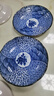 美浓烧（Mino Yaki） 美浓烧盘子大盘和风釉下彩餐具进口陶瓷盘创意西餐盘碟 HS-3 花祥瑞中盘 实拍图