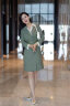 迪图西装连衣裙女2023秋季新款优雅职场高级感气质修身假两件裙子 薄荷绿 M 晒单实拍图