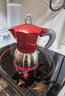 比乐蒂（Bialetti）摩卡壶手冲咖啡壶意大利进口磁感单阀意式咖啡机高压浓缩户外 【磁感不锈钢底】红色4杯份 120ml 实拍图