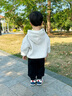 迷你木木屋儿童加绒裤子秋冬男童女童厚款卫裤中小童休闲运动裤 黑色 90  实拍图