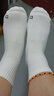 凰棉袜子女士秋冬中筒纯色棉加厚款毛巾底运动吸汗透气袜跑步女袜 3白3灰- 6双 均码 （35-39码） 实拍图