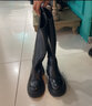 ZHR长筒靴女冬季保暖圆头显腿长不过膝靴子女便捷后拉链骑士靴INS百搭女靴 加绒可选 CQ03A 黑色（加绒） 36 实拍图
